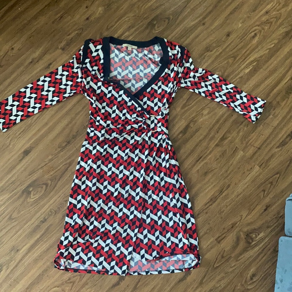 Beautiful red white and navy dress